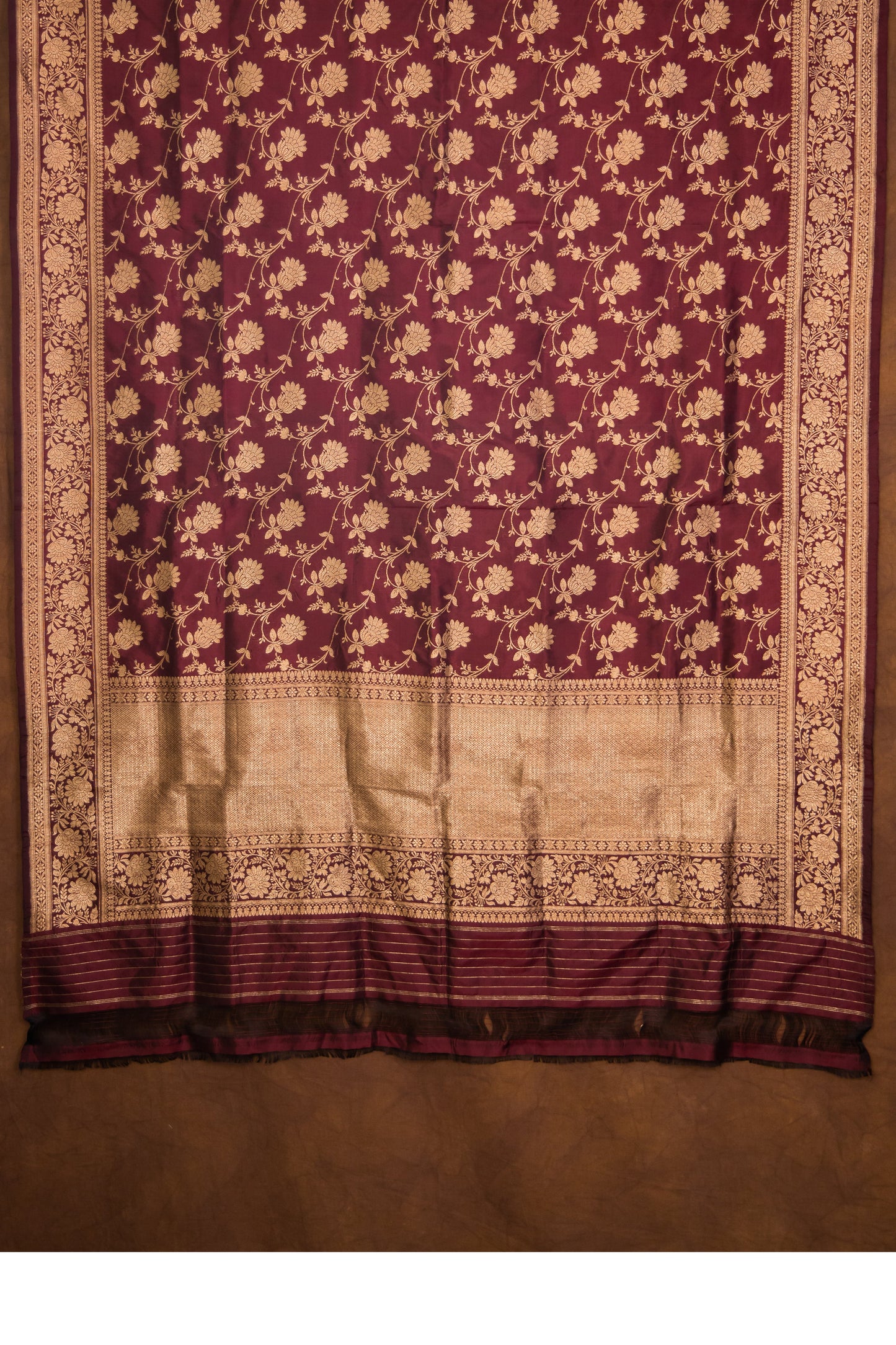 Chocolate Katan Pure Silk Dupatta - Panaya