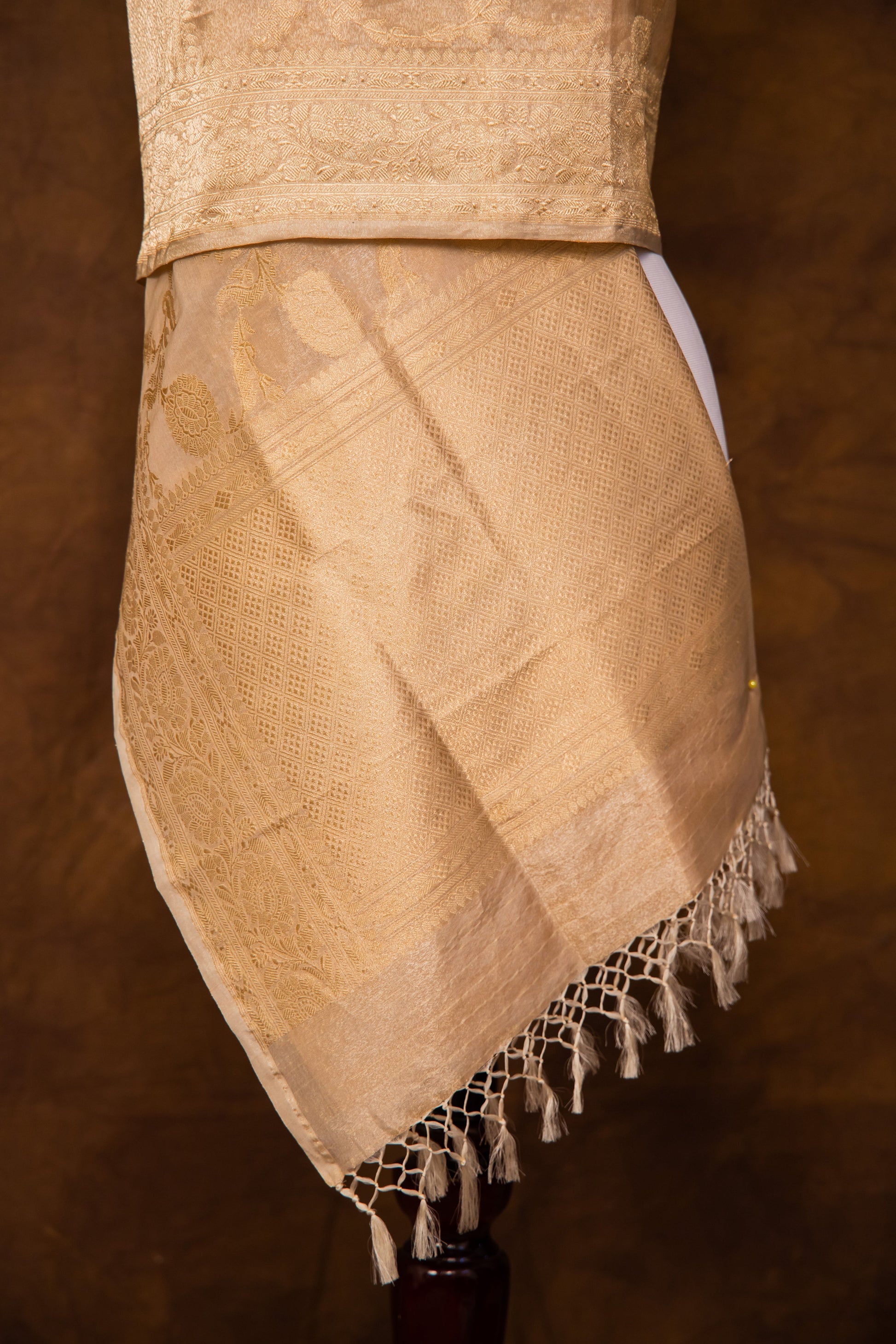 Offwhite Dupatta Tissue - Panaya