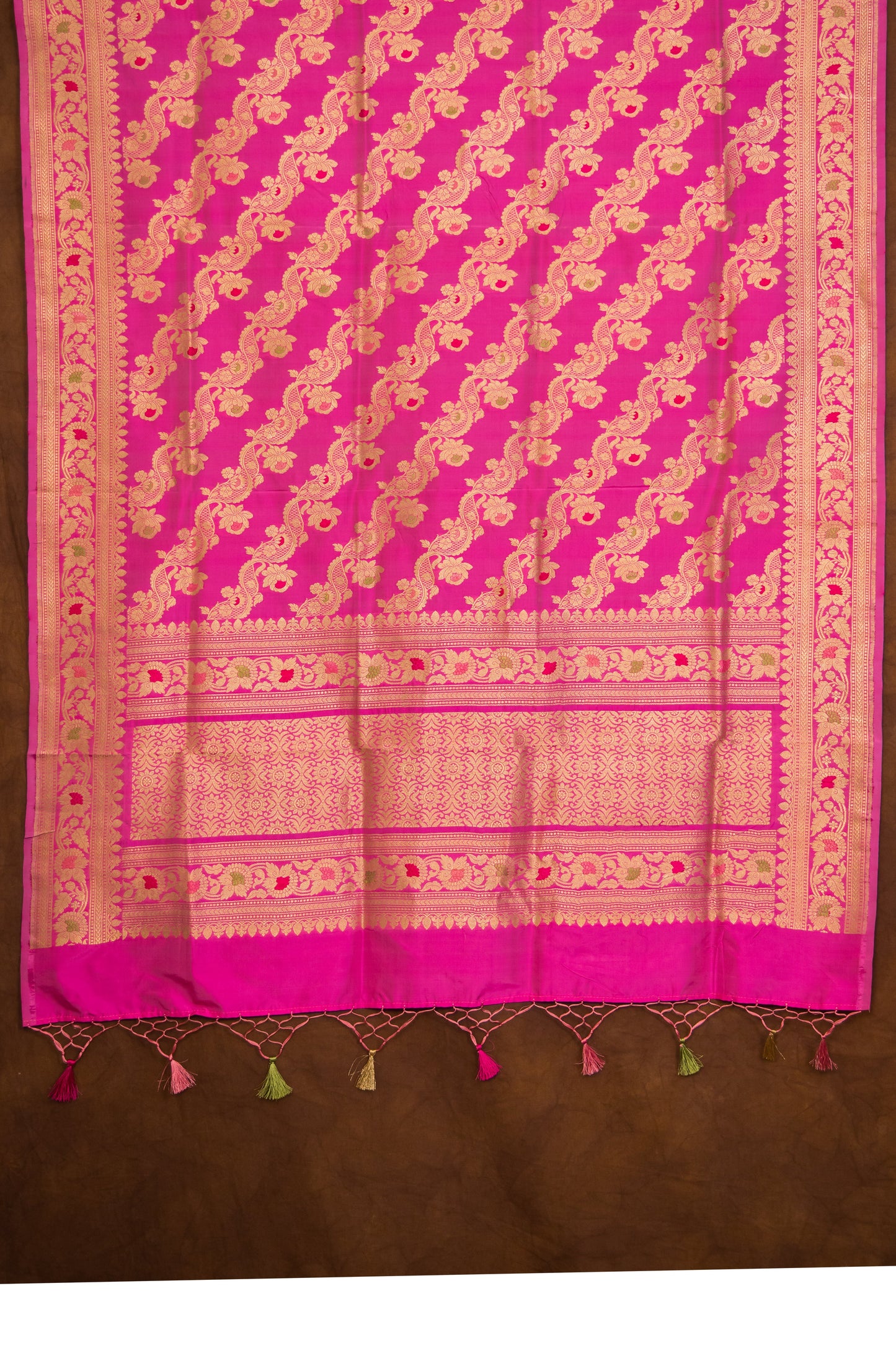 Light Pink Katan Pure Silk Dupatta - Panaya