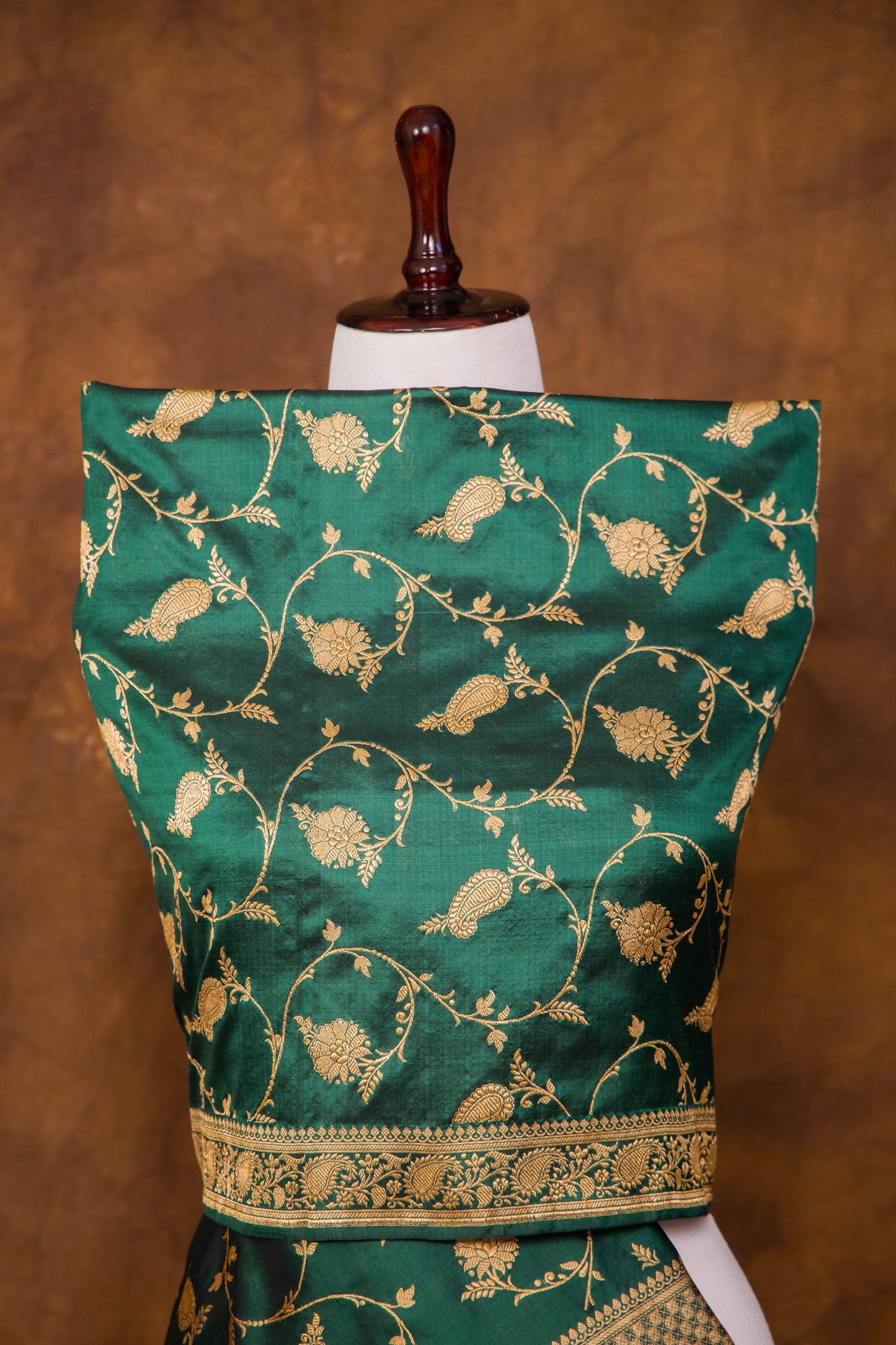 Green Katan Pure Silk Dupatta - Panaya