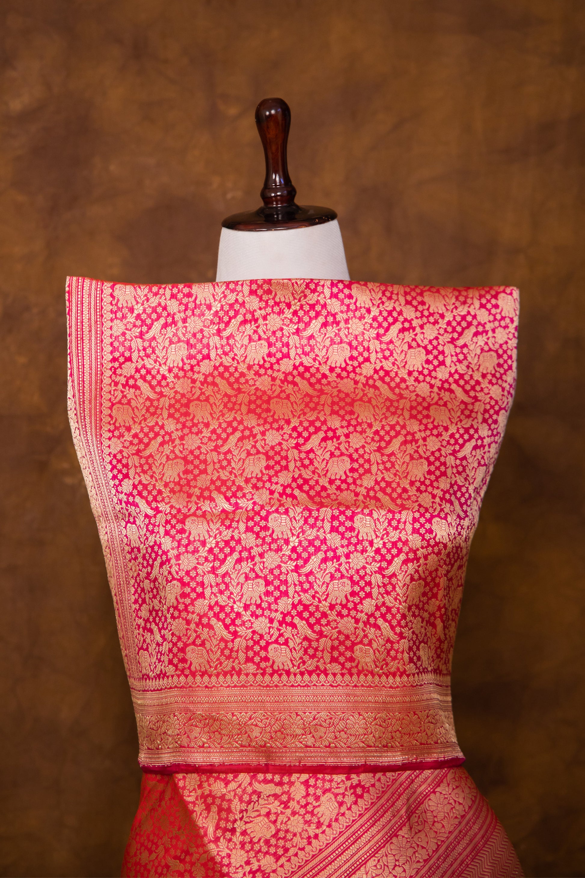 Pink Katan Pure Silk Dupatta - Panaya