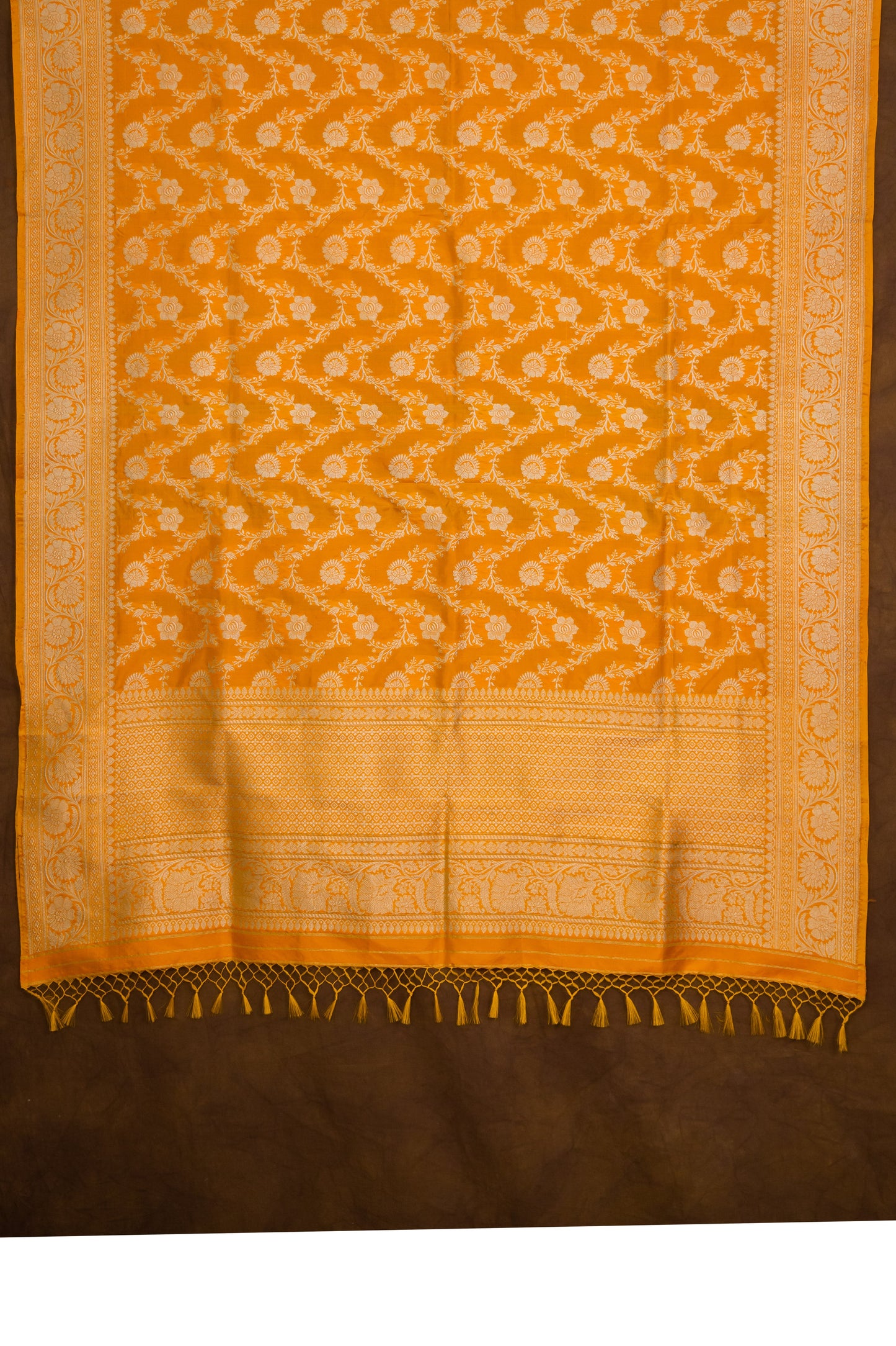 Orange Dupatta Katan Pure Silk - Panaya