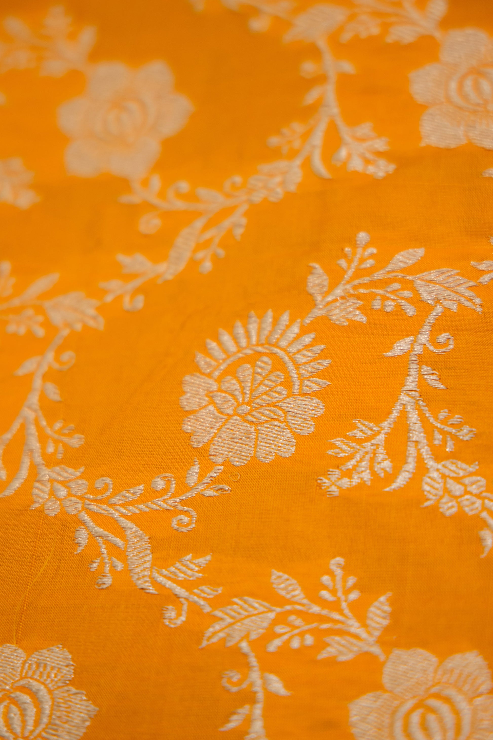 Orange Dupatta Katan Pure Silk - Panaya