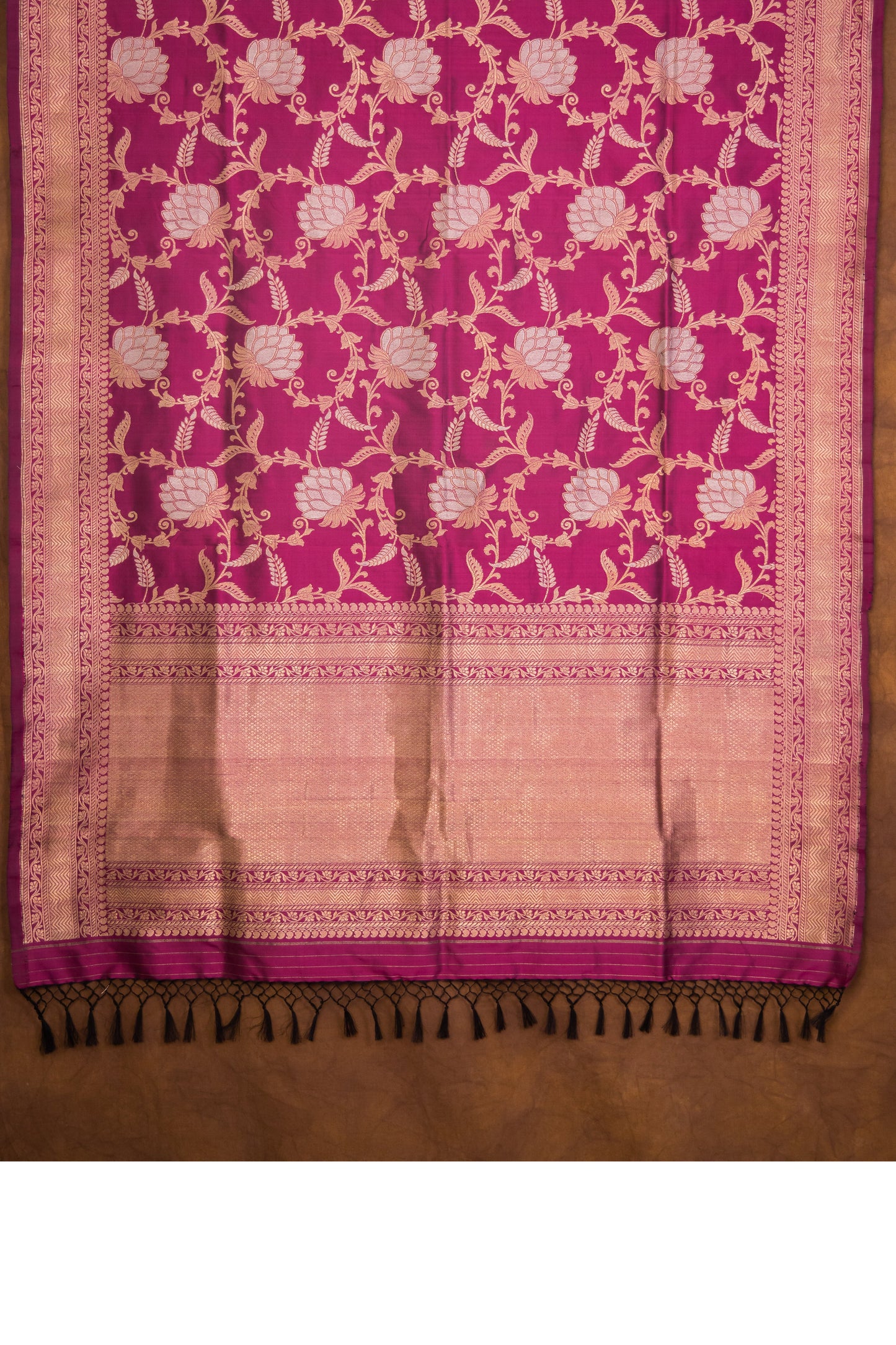 Maroon Dupatta Katan Pure Silk - Panaya