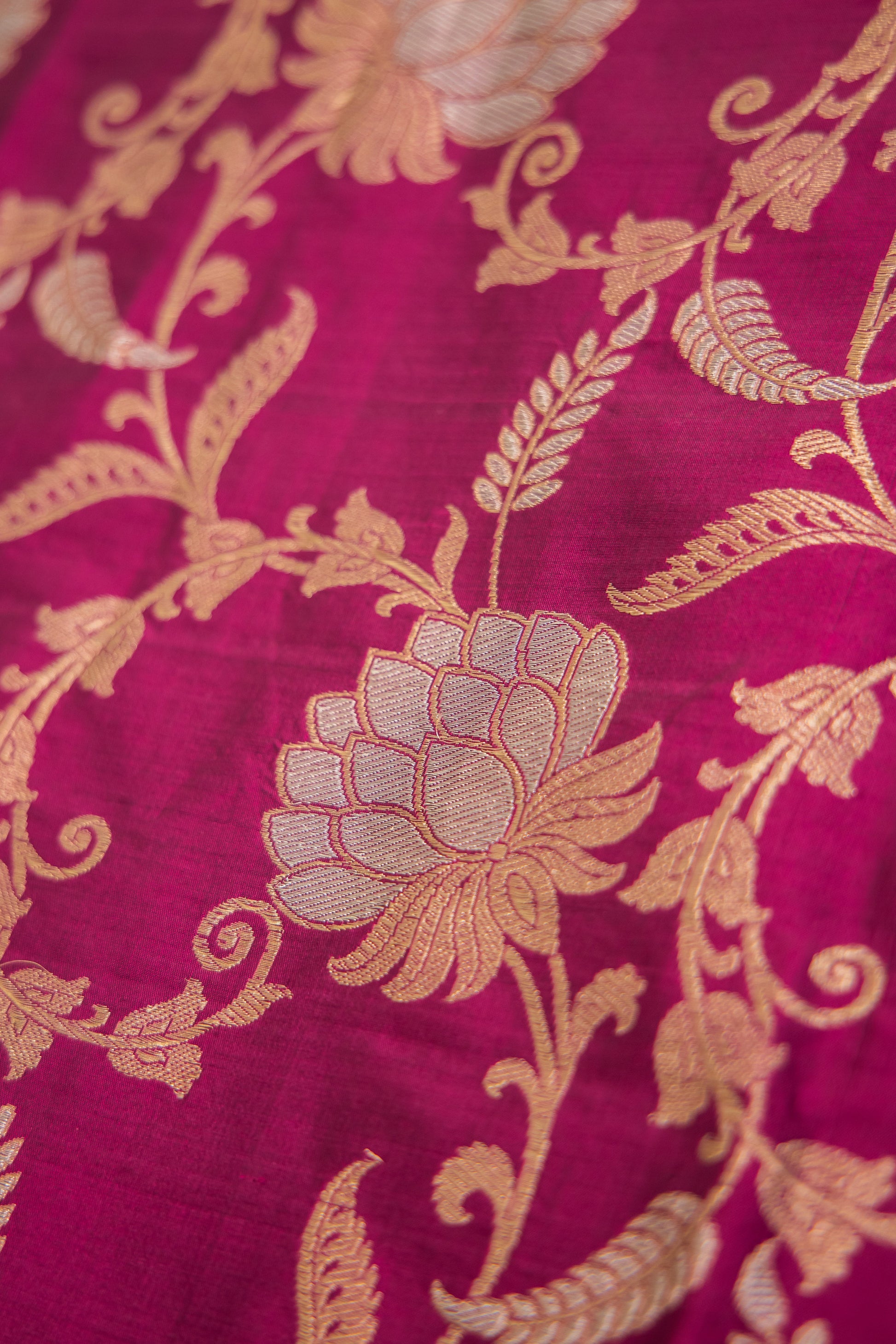 Maroon Dupatta Katan Pure Silk - Panaya