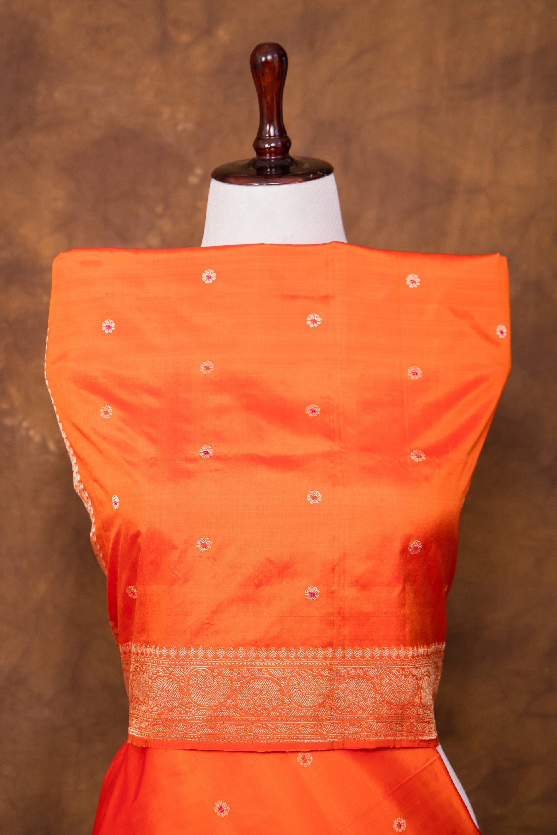 Orange Dupatta Katan Pure Silk - Panaya