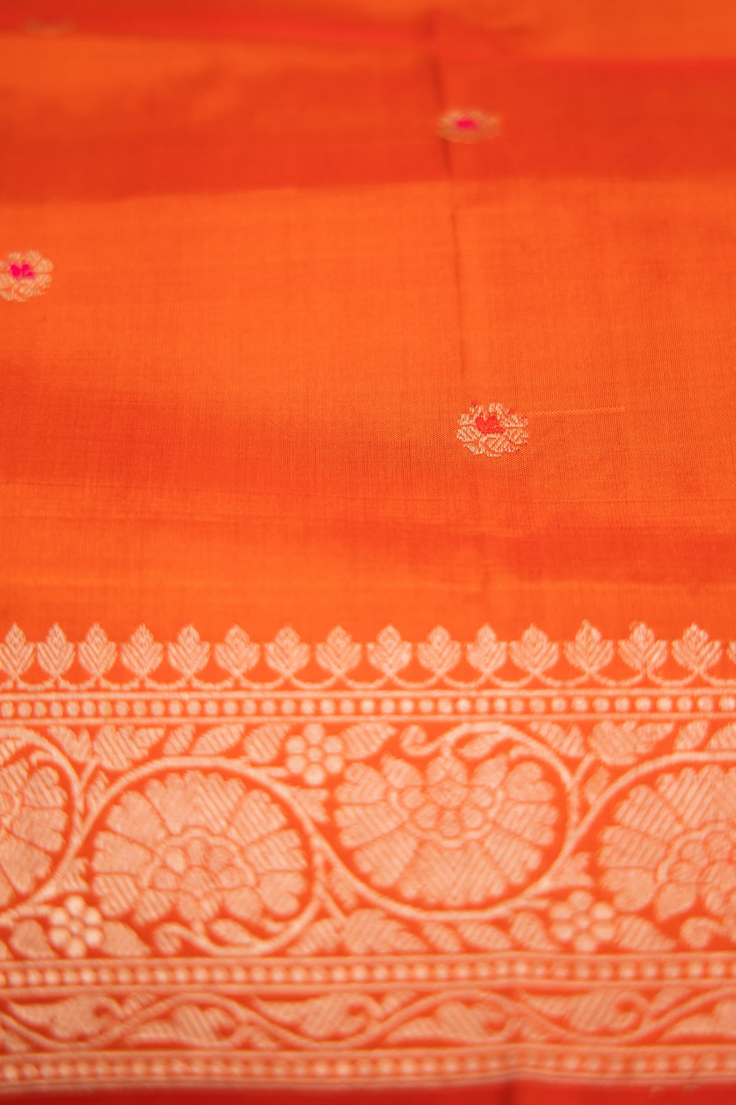 Orange Dupatta Katan Pure Silk - Panaya