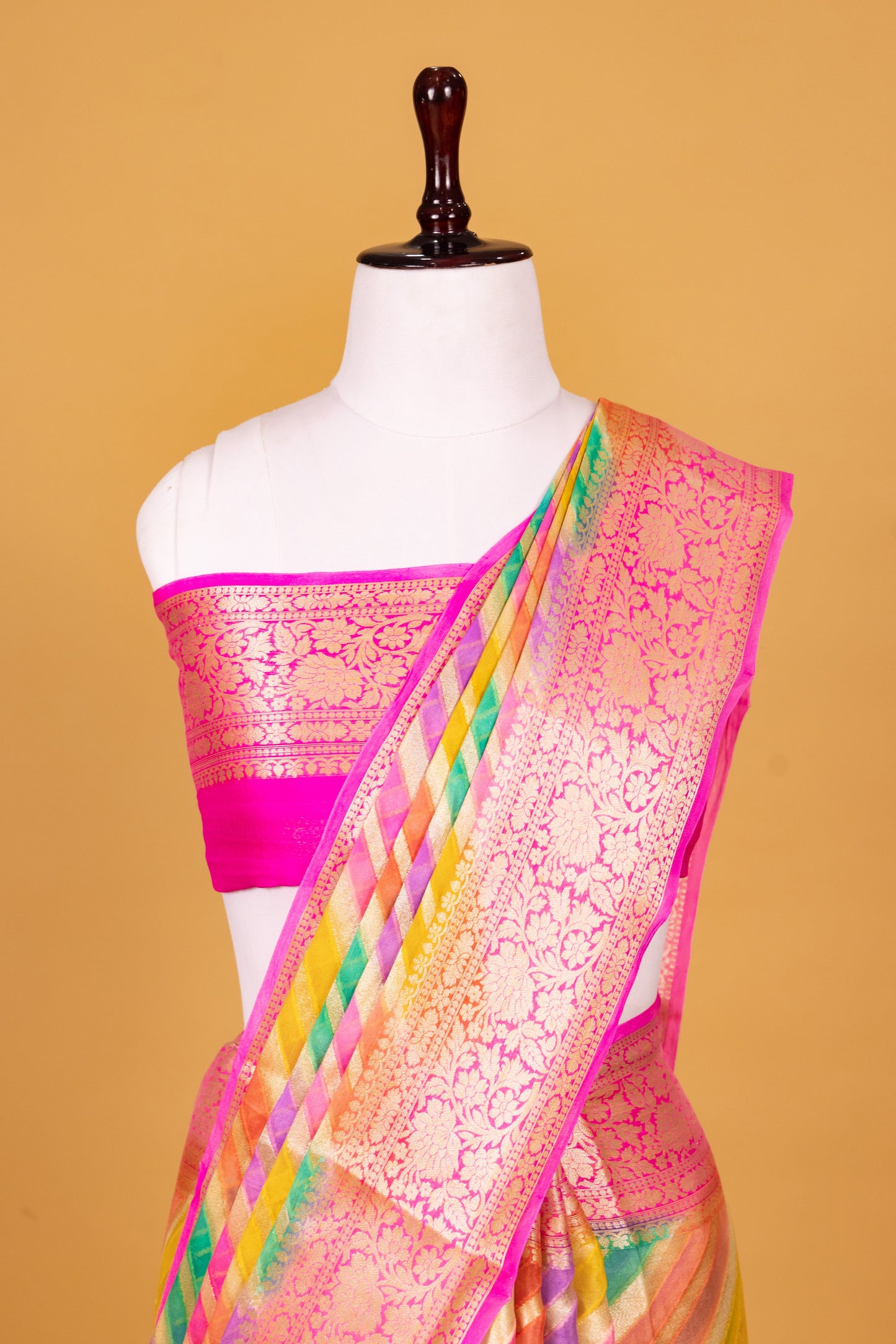 Pink Chiffon Pure Silk Cutwork Saree