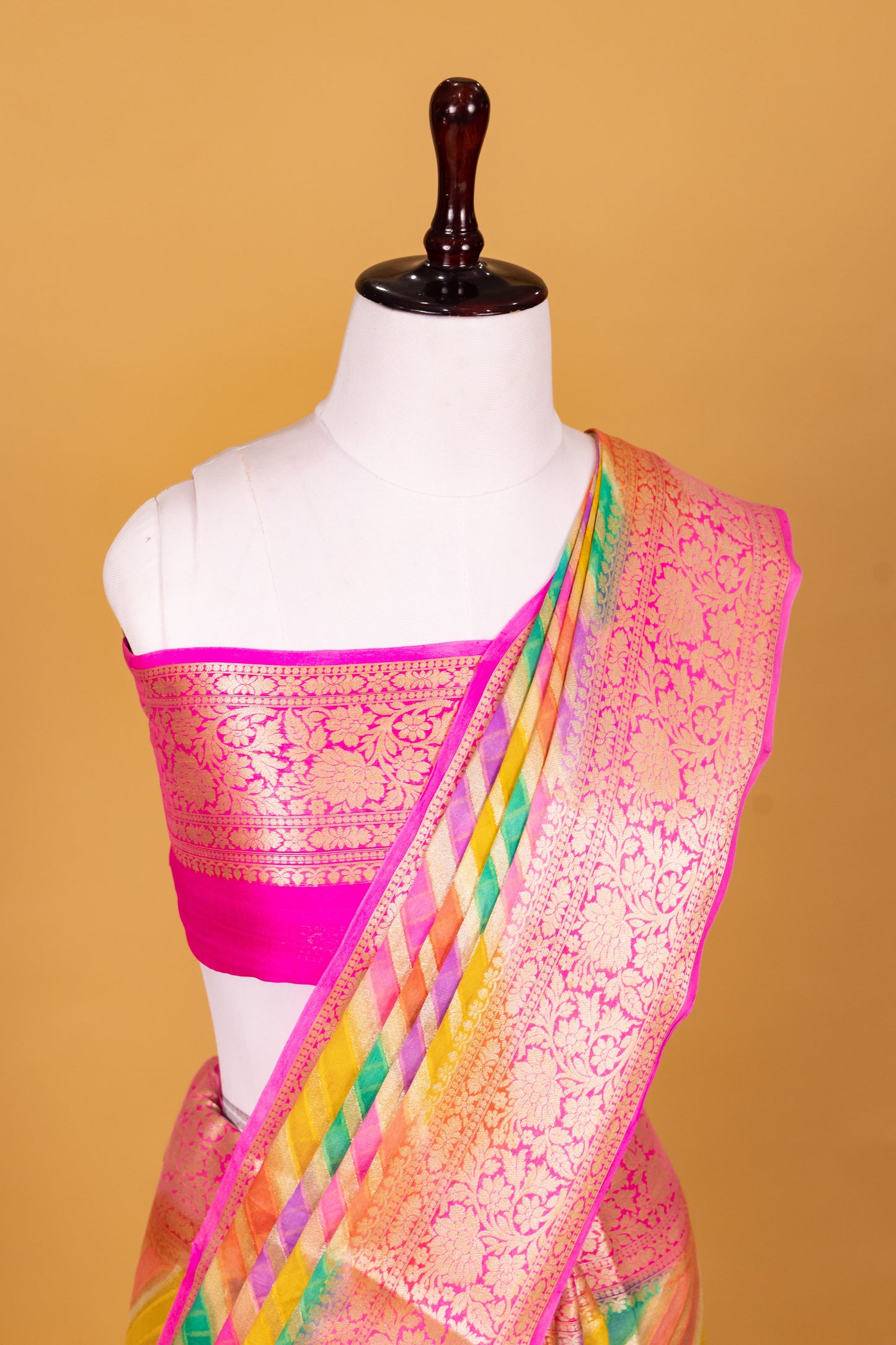 Pink Chiffon Pure Silk Cutwork Saree