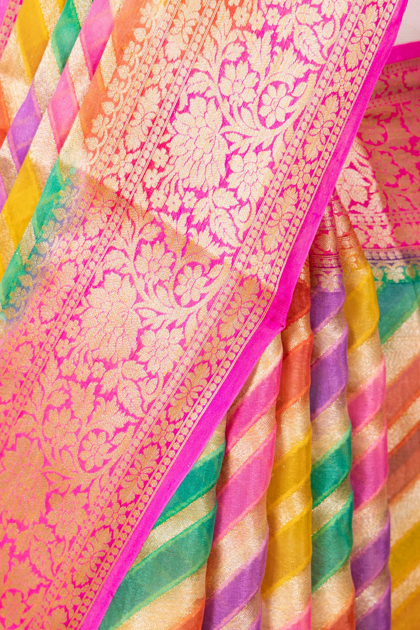 Pink Chiffon Pure Silk Cutwork Saree