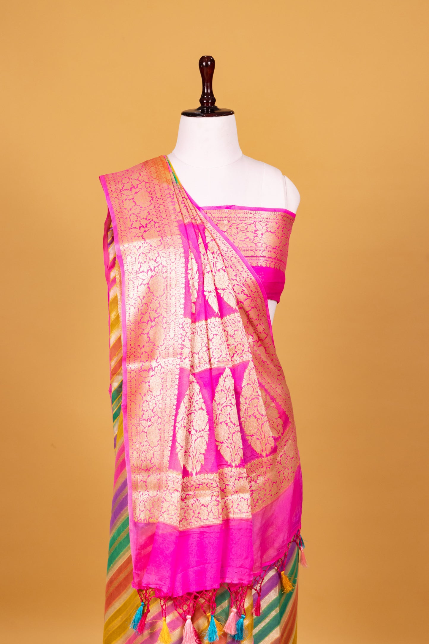 Pink Chiffon Pure Silk Cutwork Saree