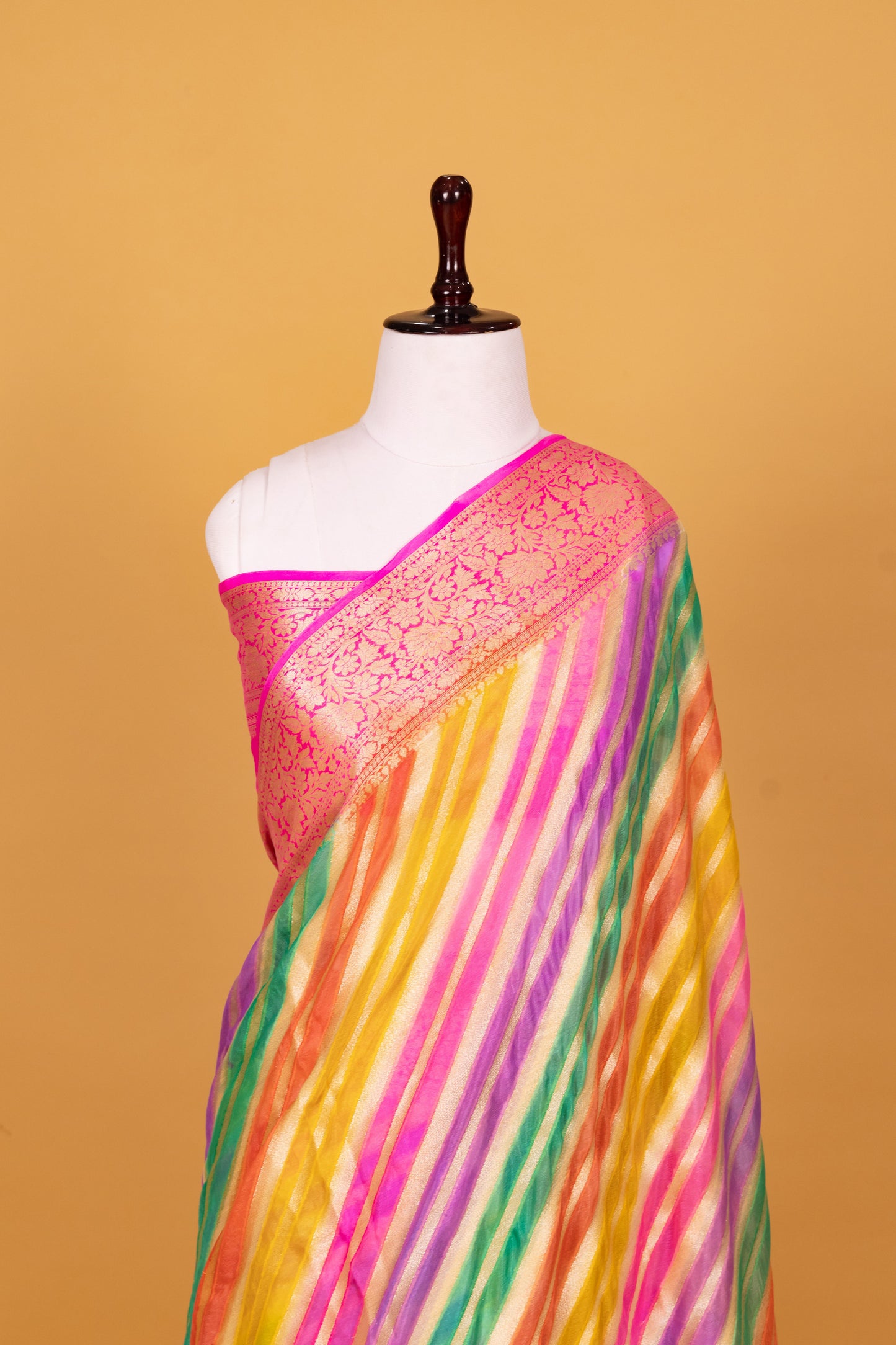 Pink Chiffon Pure Silk Cutwork Saree