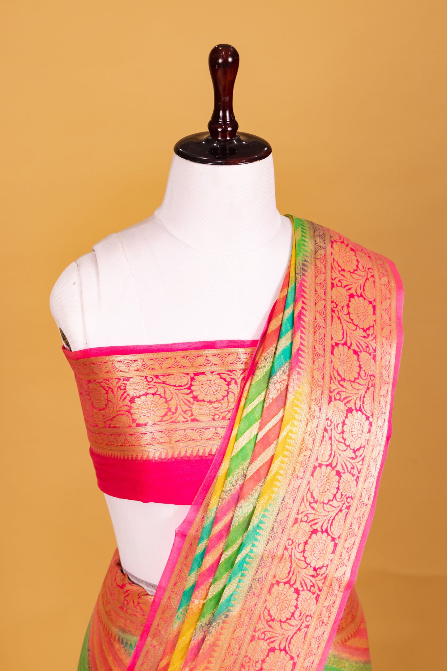 Pink Chiffon Pure Silk Cutwork Saree