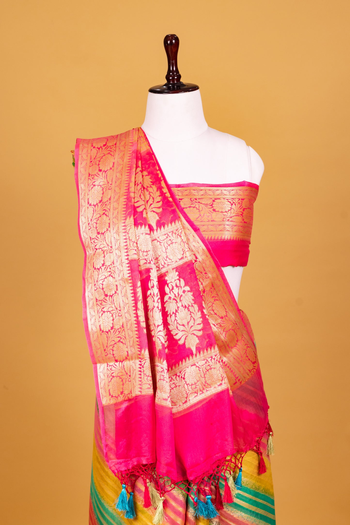 Pink Chiffon Pure Silk Cutwork Saree