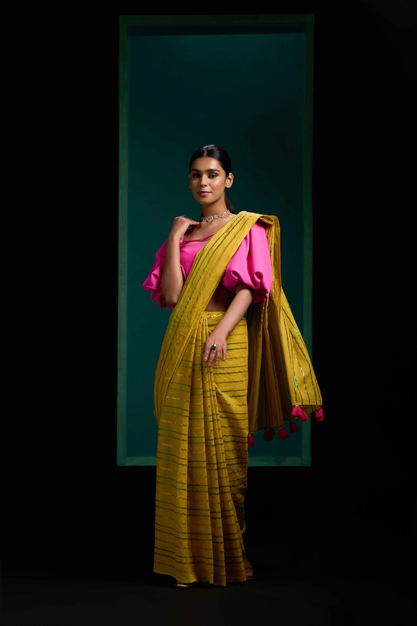 Peeli Mulmul Cotton Handloom Saree