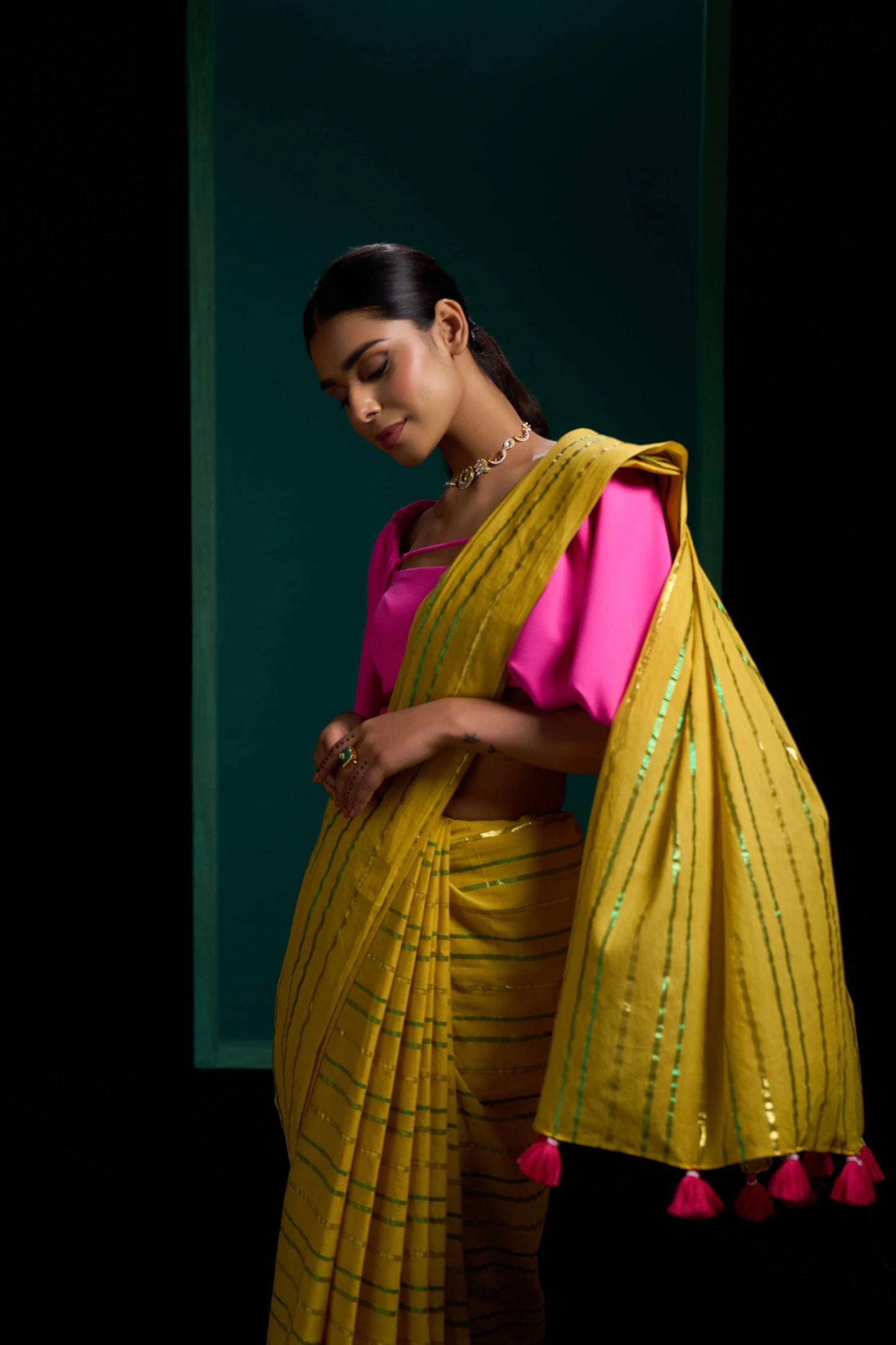 Peeli Mulmul Cotton Handloom Saree