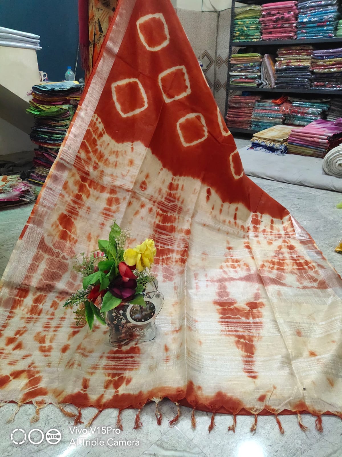 Pure Linen Shibori Design Saree By Rank Every Retires