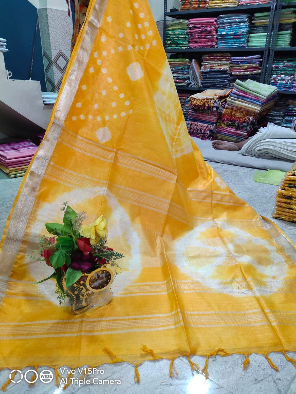 Pure Linen Shibori Design Saree By Rank Every Retires