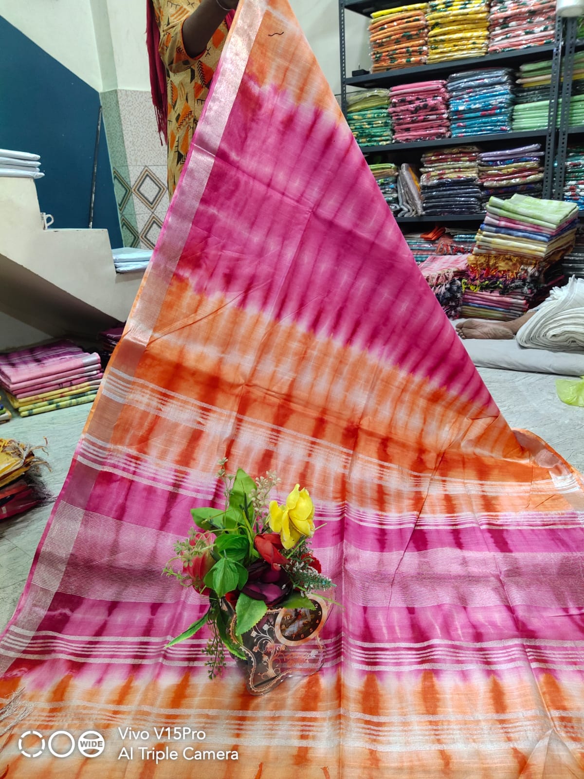 Pure Linen Shibori Design Saree By Rank Every Retires