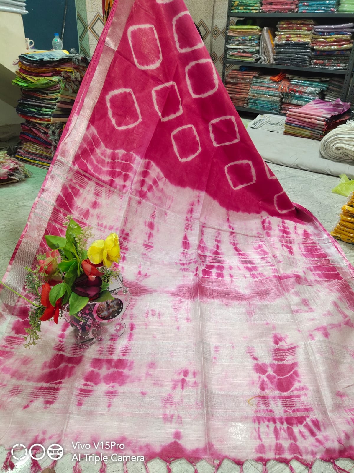 Pure Linen Shibori Design Saree By Rank Every Retires