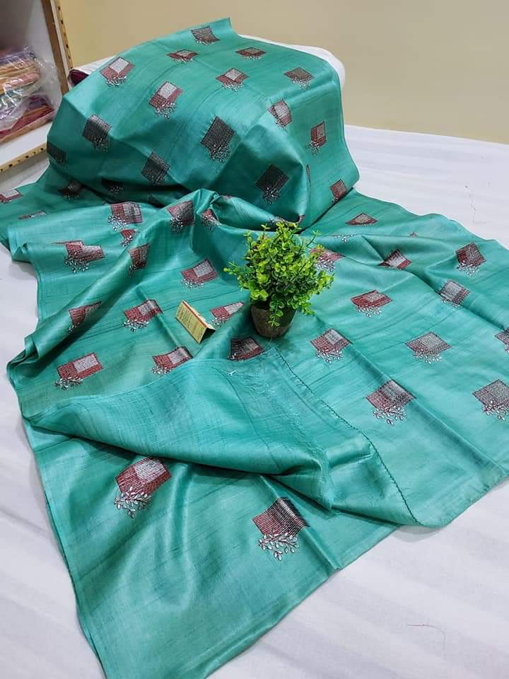 Pure Munga Silk Embroidered Saree Collection By Rank Every Retire