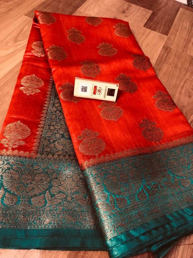 Pure Tussar Munga Silk Weaving Saree By Rank Every Retire