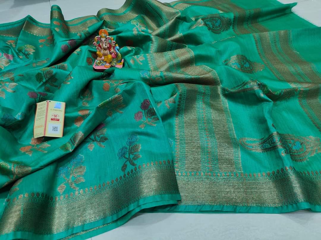 Pure Tussar Munga Silk Woven Saree By Rank Every Retires