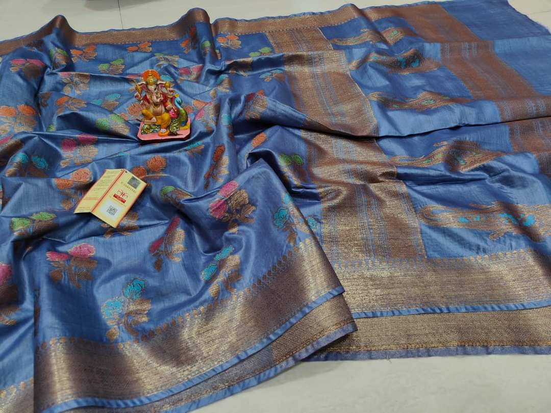 Pure Tussar Munga Silk Woven Saree By Rank Every Retires