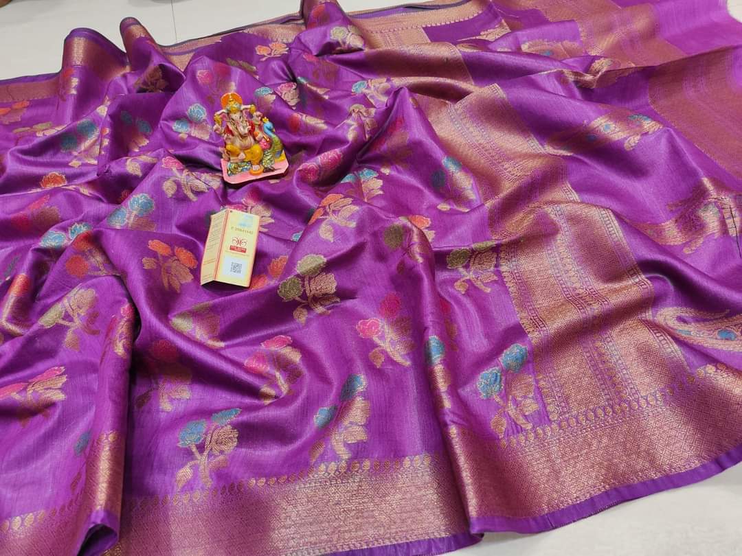 Pure Tussar Munga Silk Woven Saree By Rank Every Retires