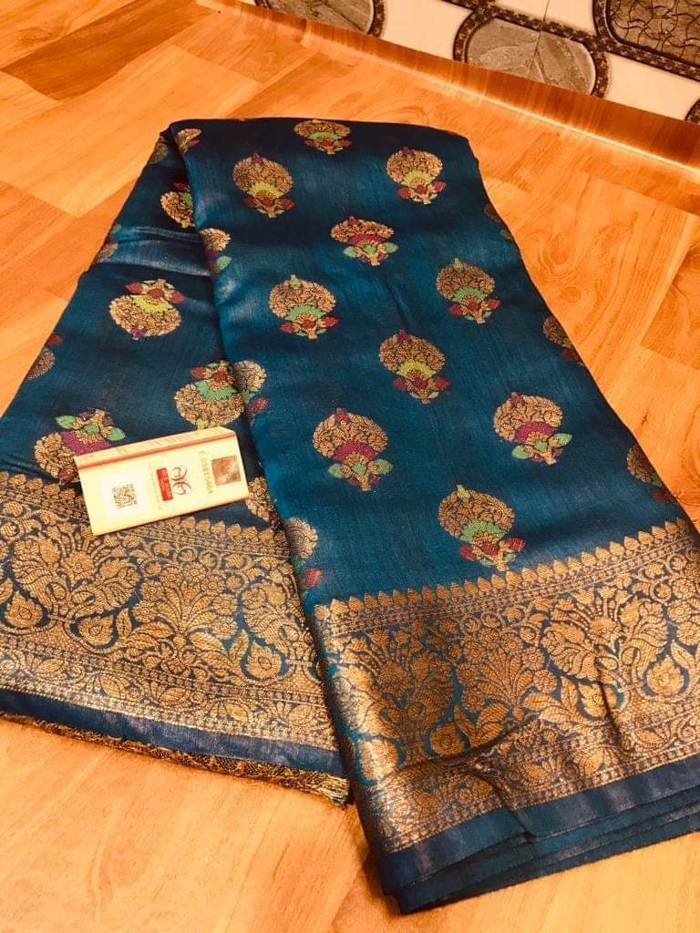 Pure Tussar Munga Silk Woven Saree By Rank Every Retires