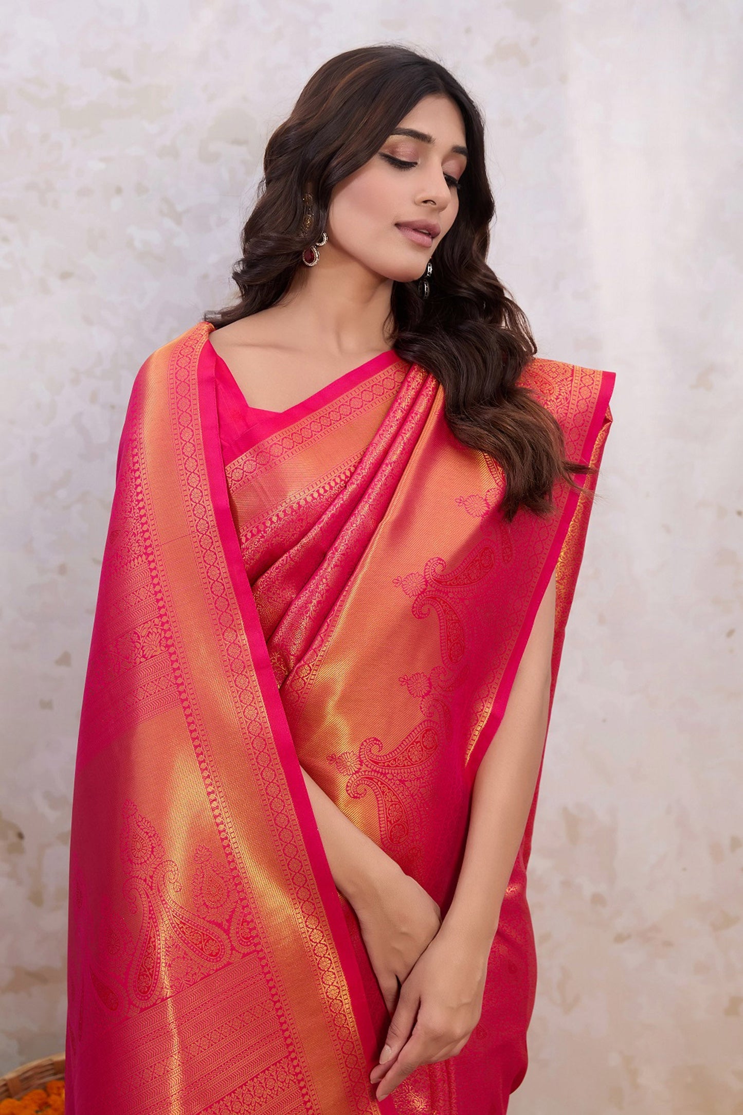 Petal Glow Banarasi Festive Saree