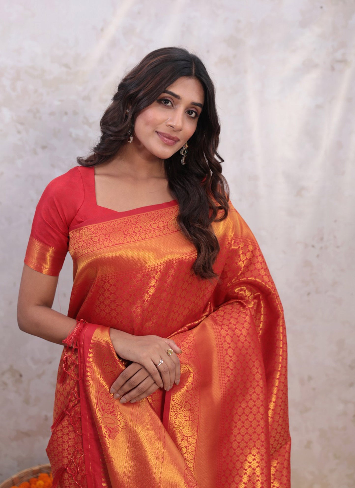 Traditional Red Banarasi Silk Saree