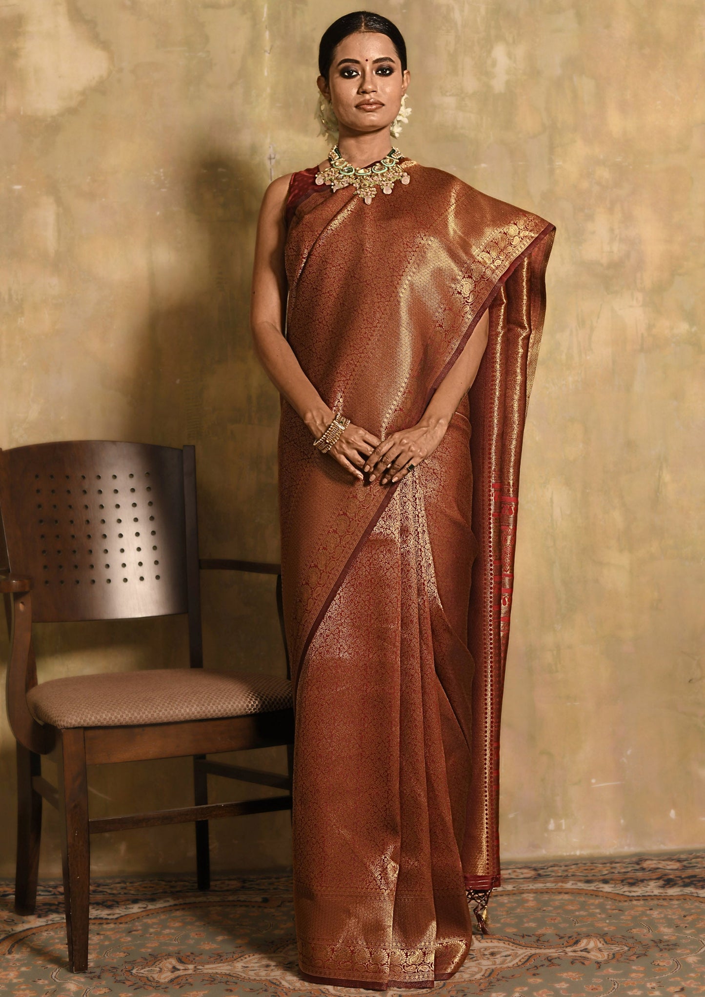 Zari Woven Jaal Silk Saree