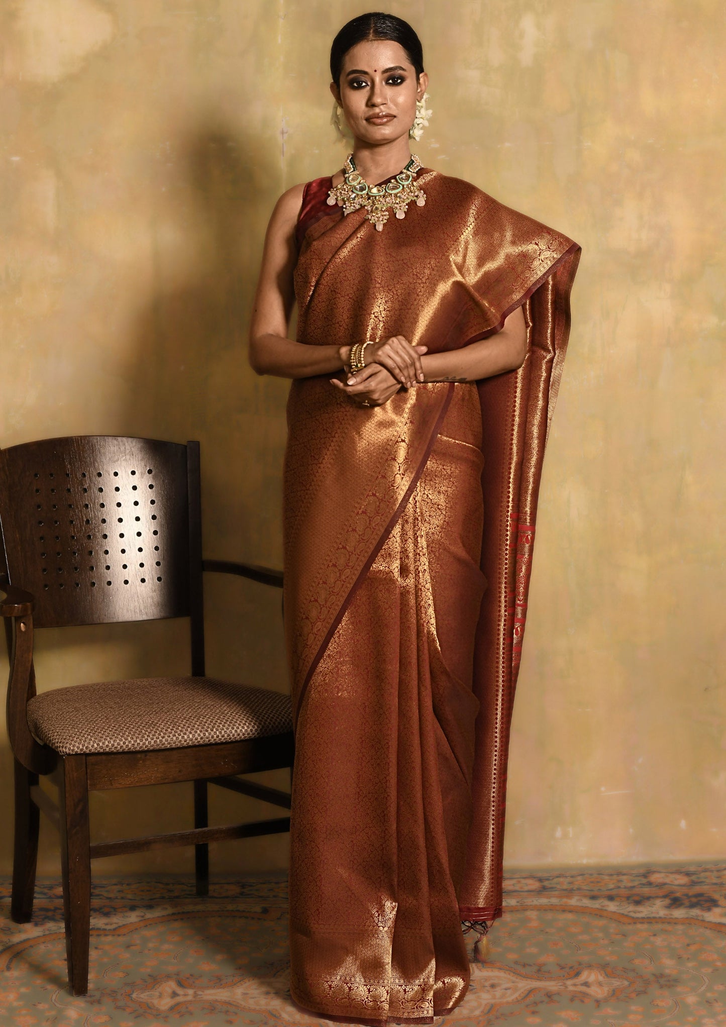 Zari Woven Jaal Silk Saree