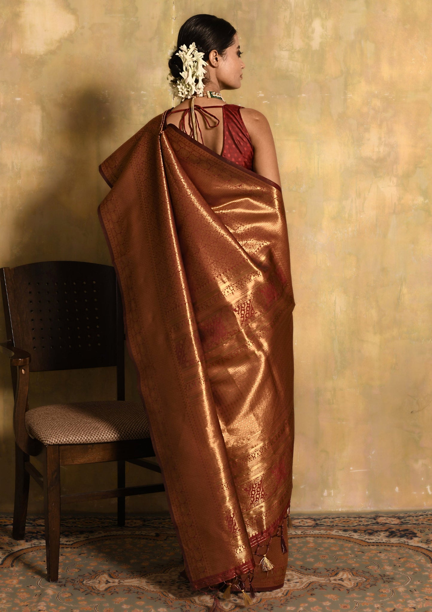 Zari Woven Jaal Silk Saree