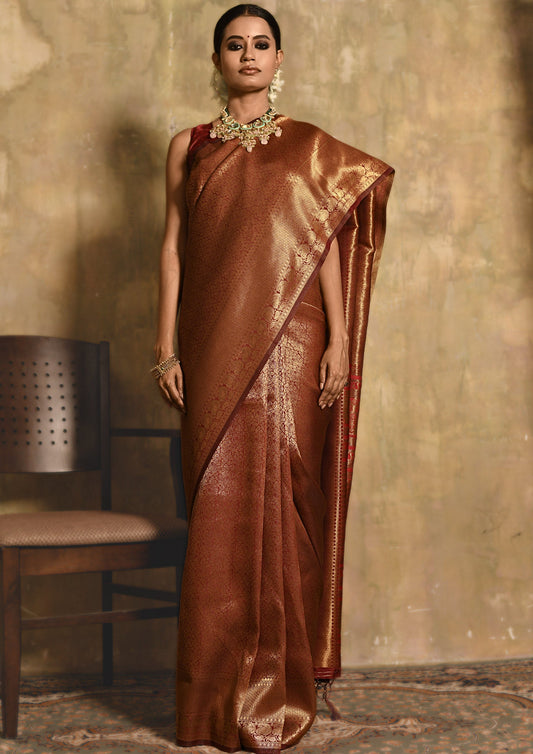 Zari Woven Jaal Silk Saree