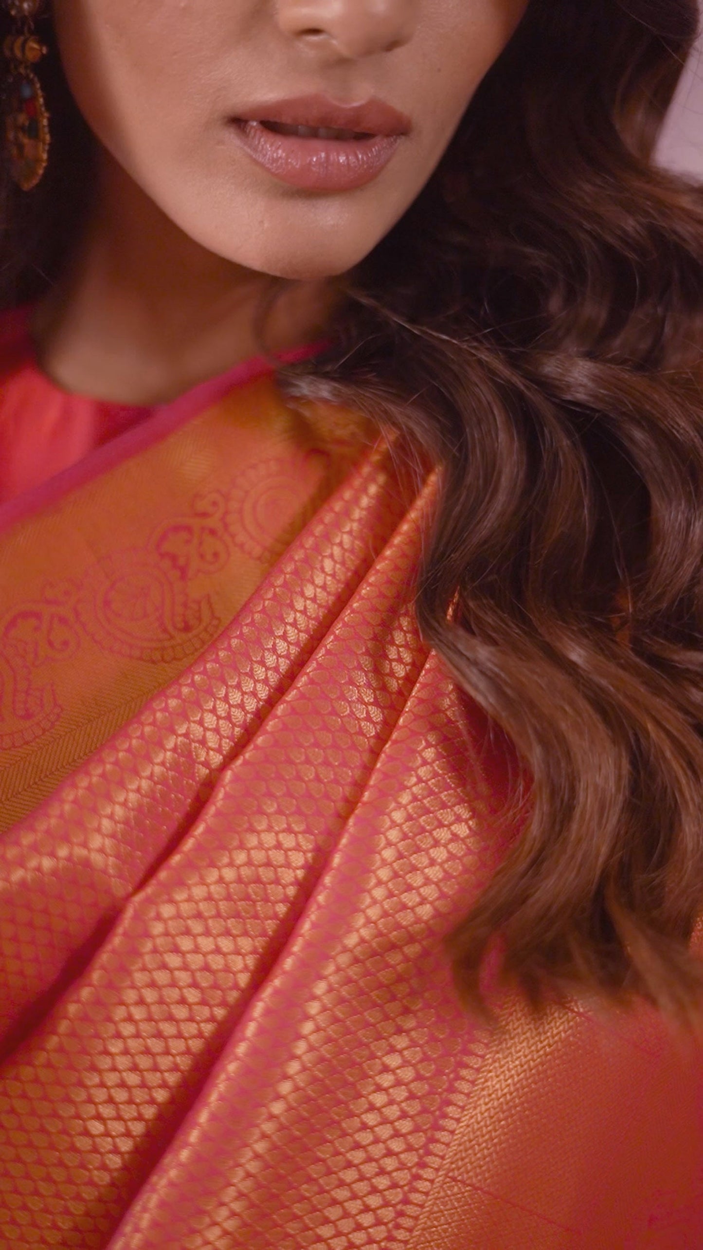 Pink Banarasi Zari Butti Saree