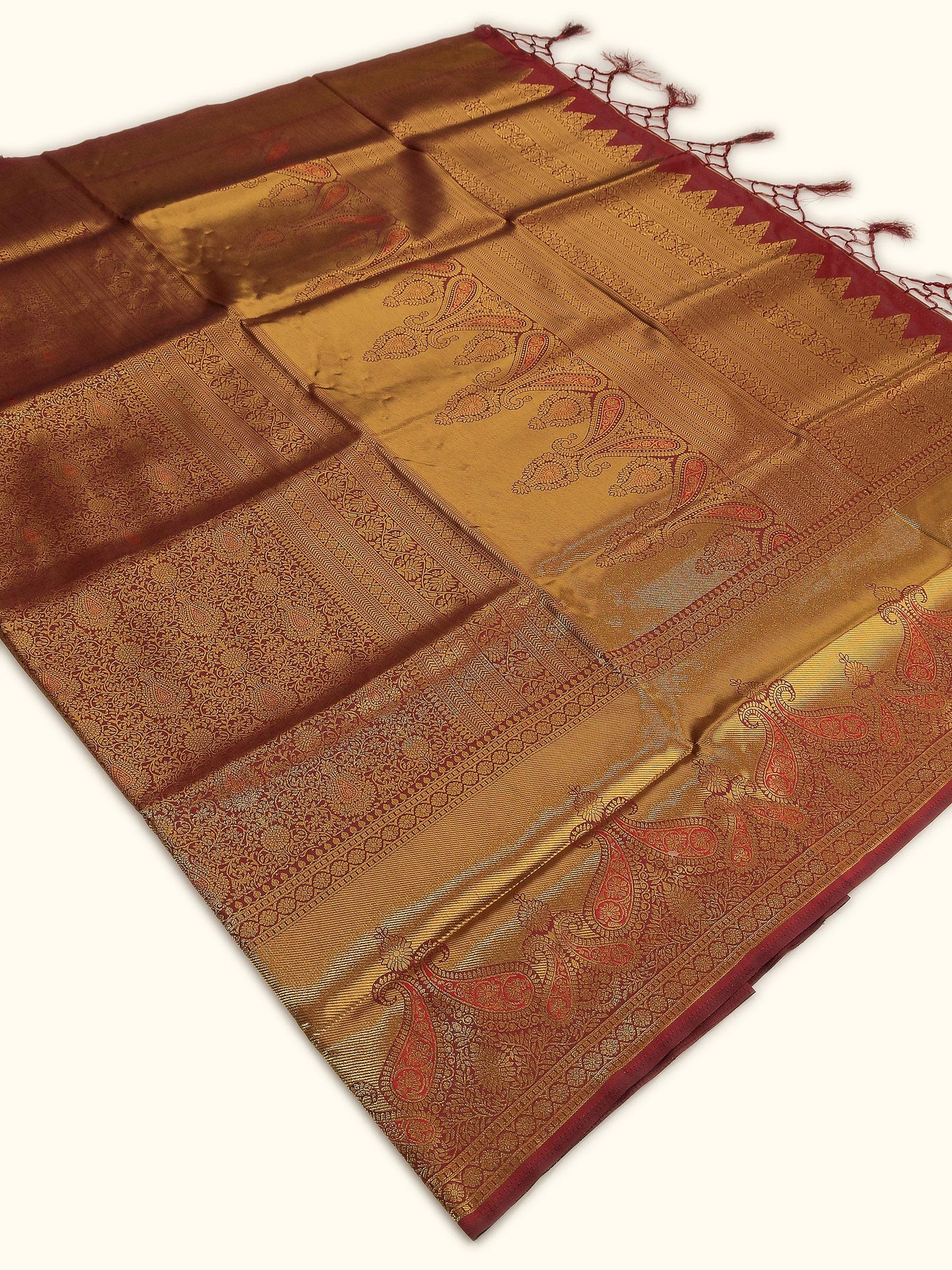 Regal Maroon Banarasi Silk Saree