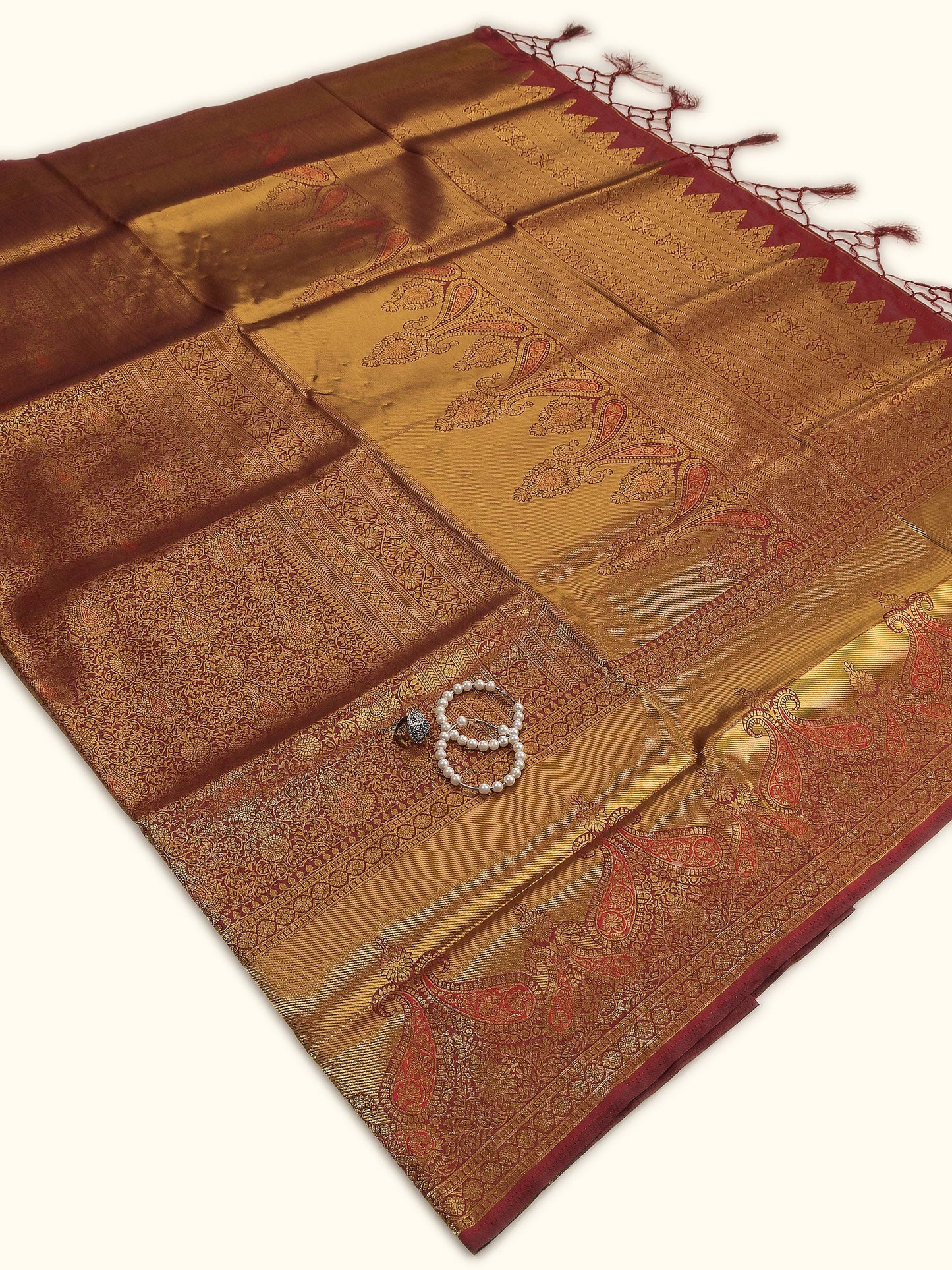 Regal Maroon Banarasi Silk Saree