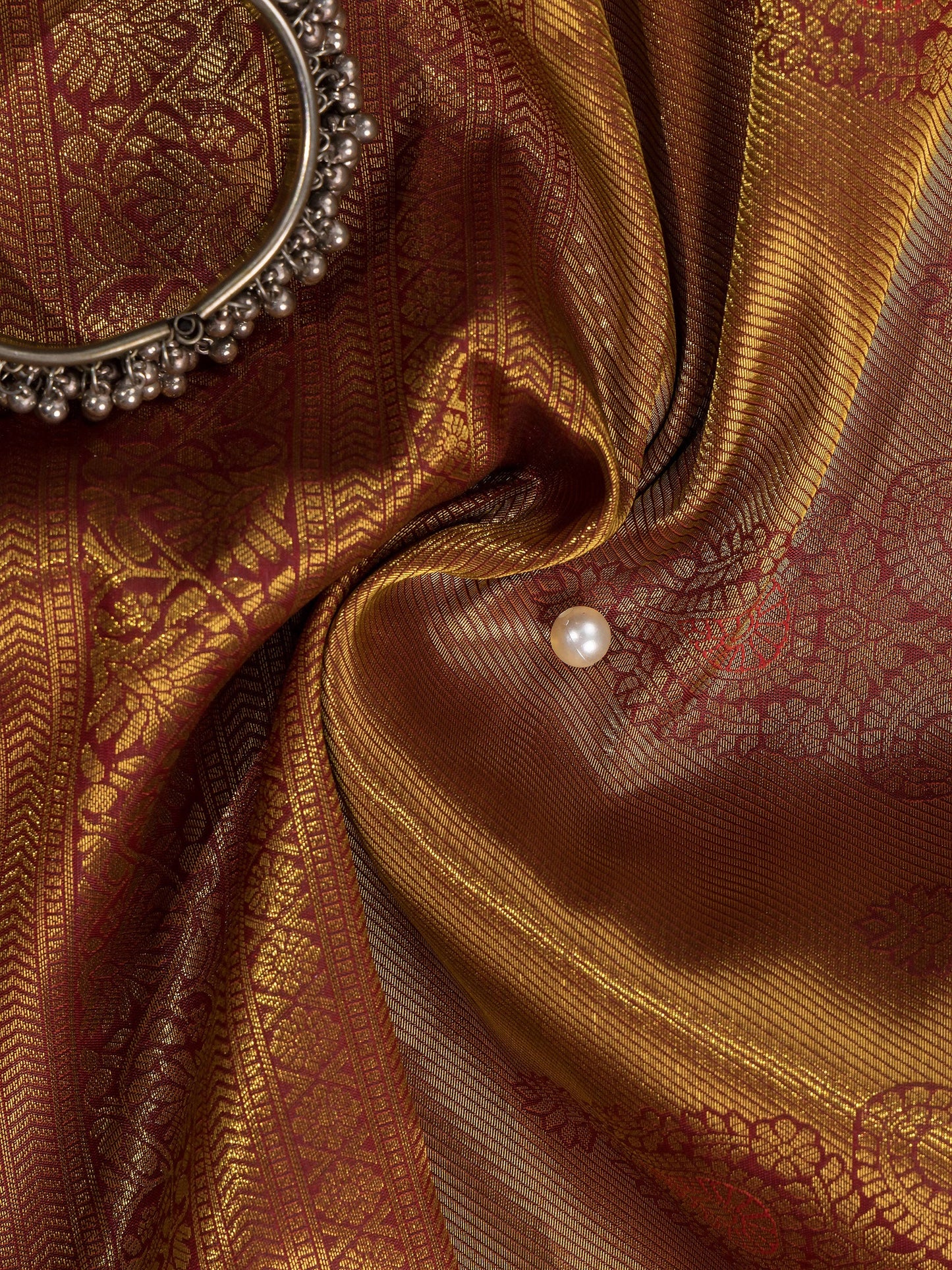 Regal Maroon Banarasi Silk Saree