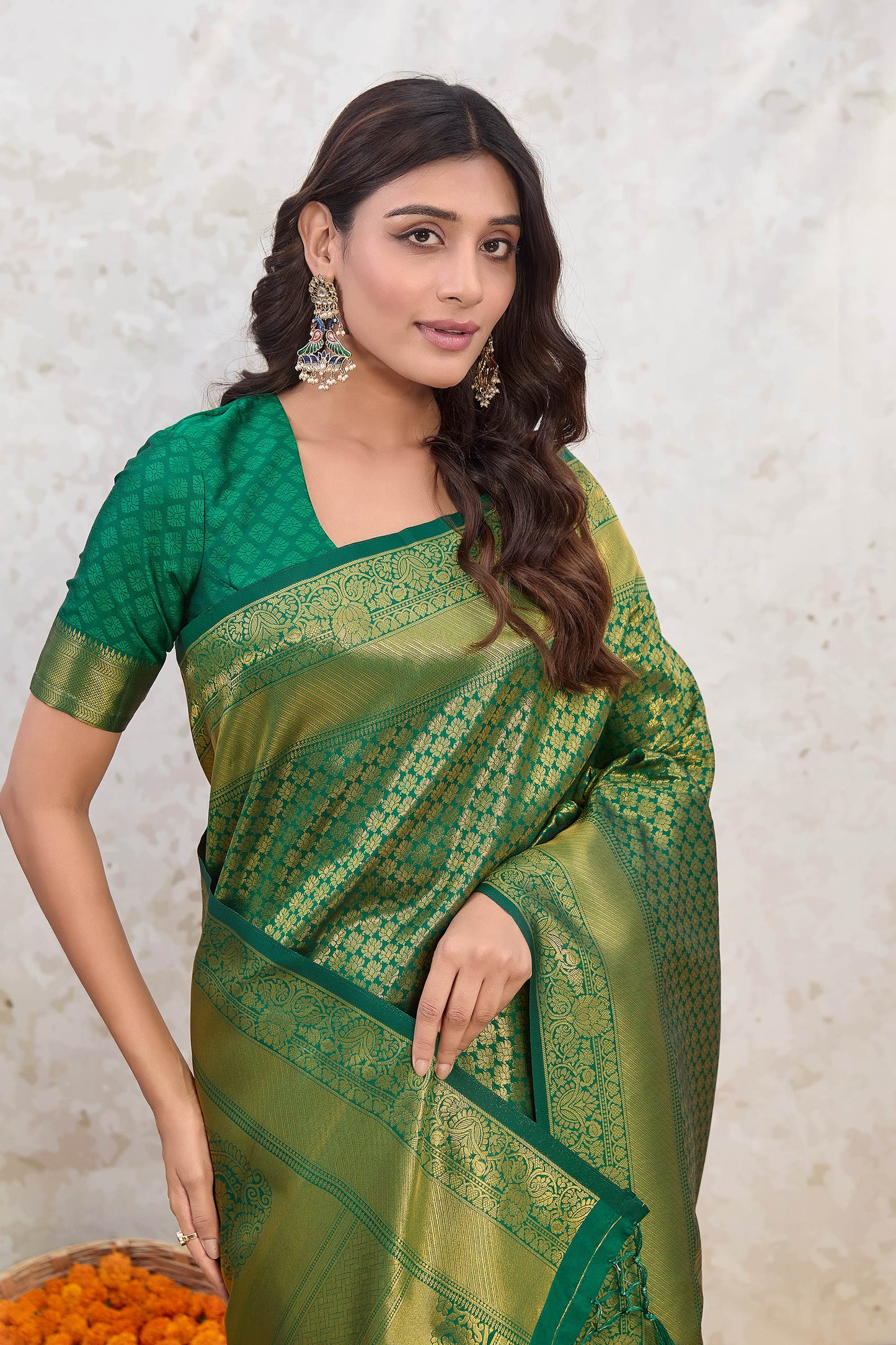 Green Viscose Silk Ishkiya Zari Woven Banarasi Saree