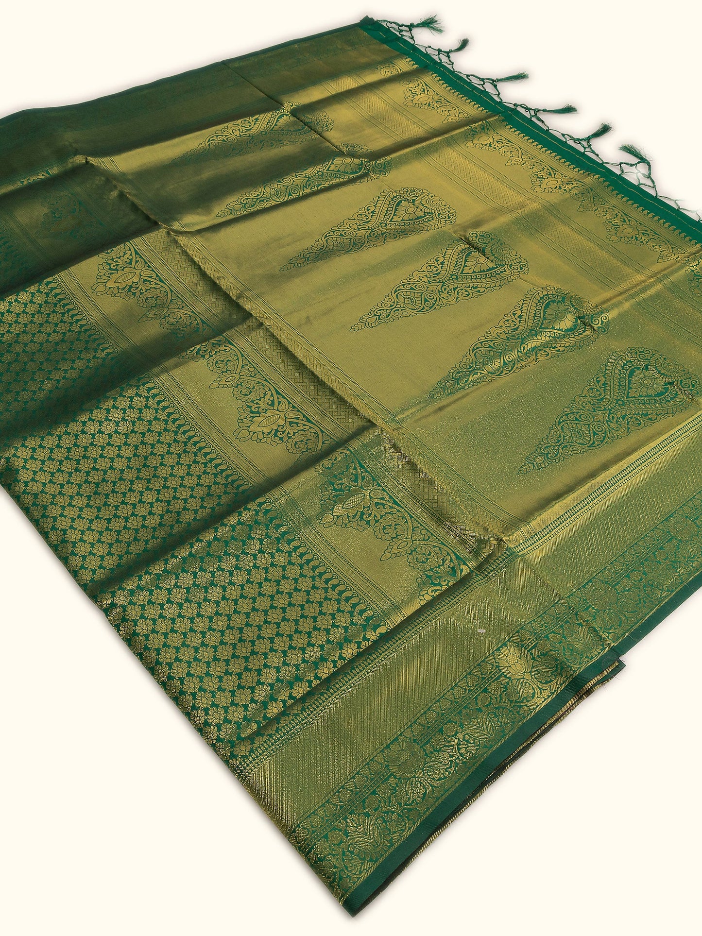 Green Butti Work Banarasi Saree