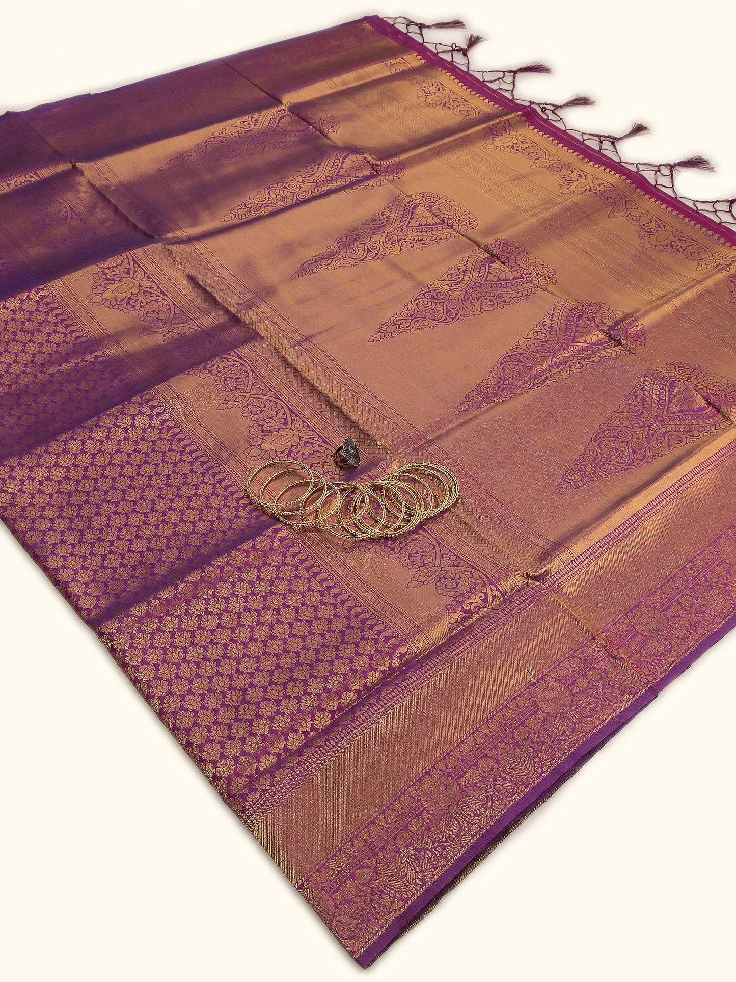 Violet Charm Banarasi Butti Saree