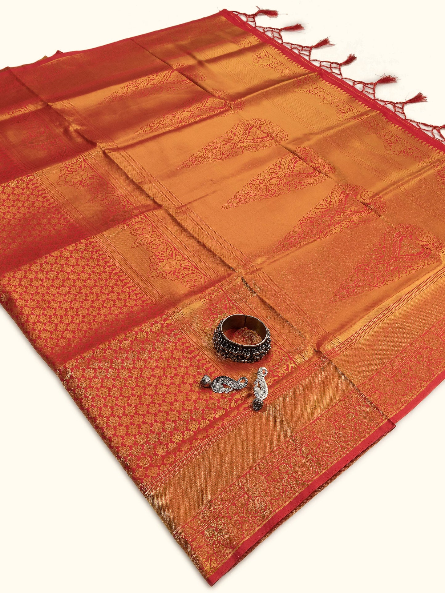 Traditional Red Banarasi Silk Saree