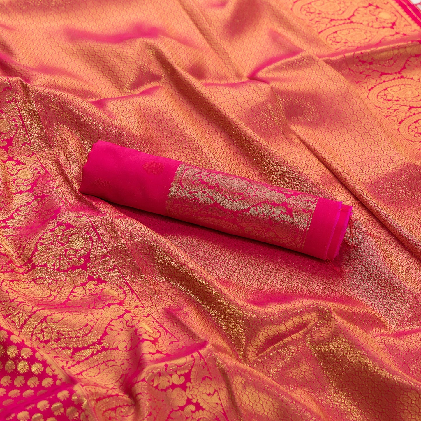 Roseleaf Banarasi Zari Saree