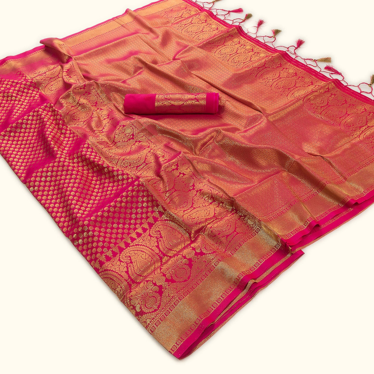 Roseleaf Banarasi Zari Saree