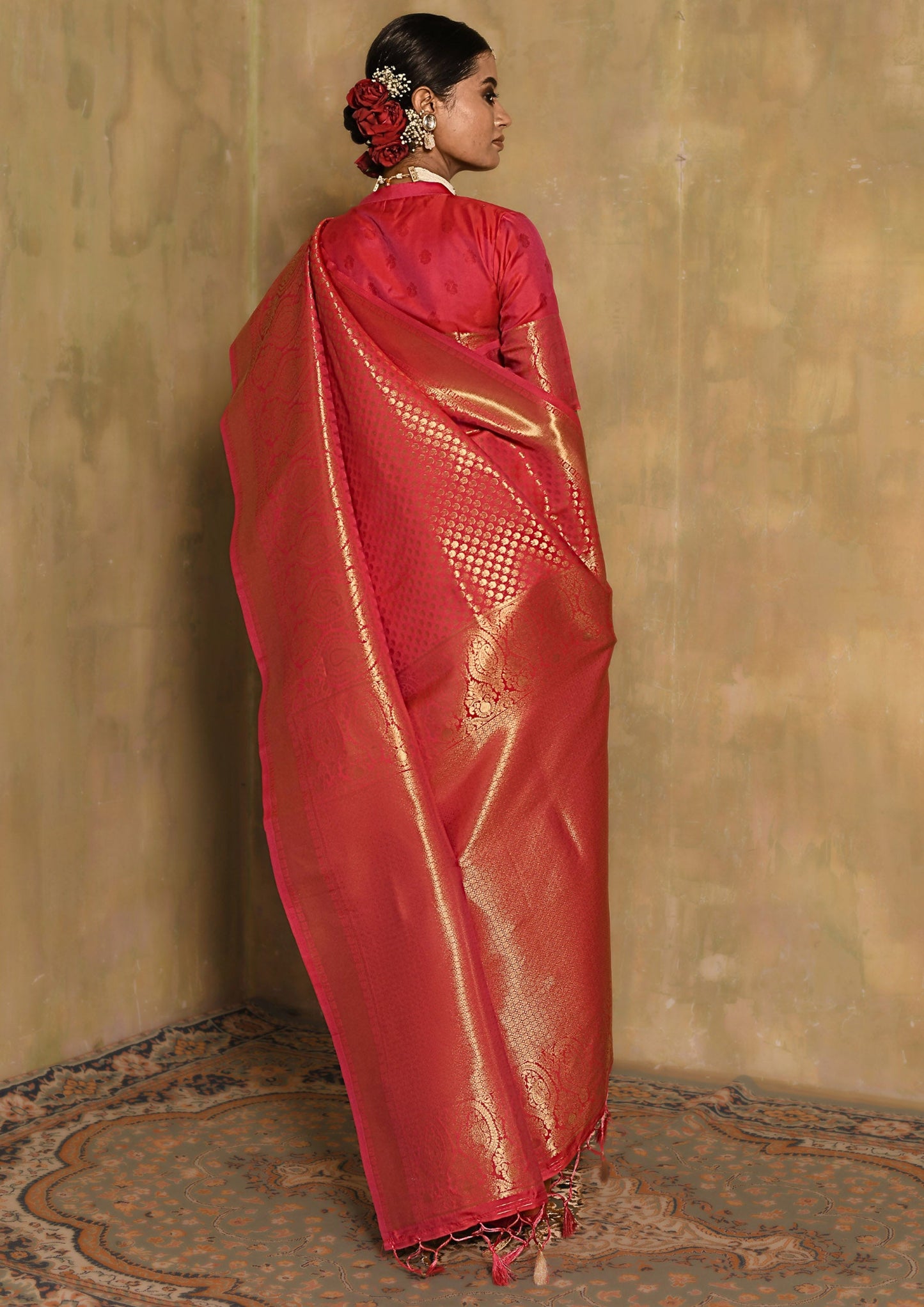 Roseleaf Banarasi Zari Saree