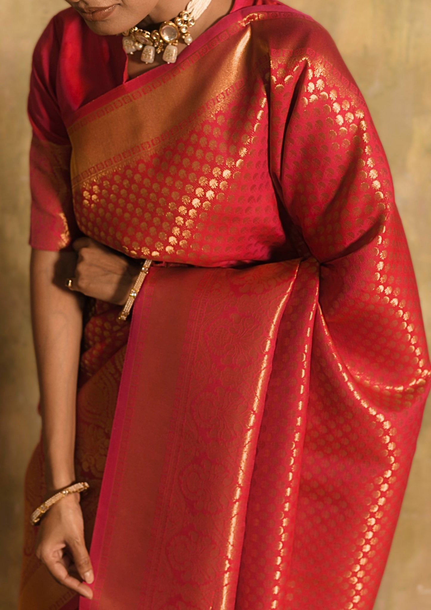 Roseleaf Banarasi Zari Saree