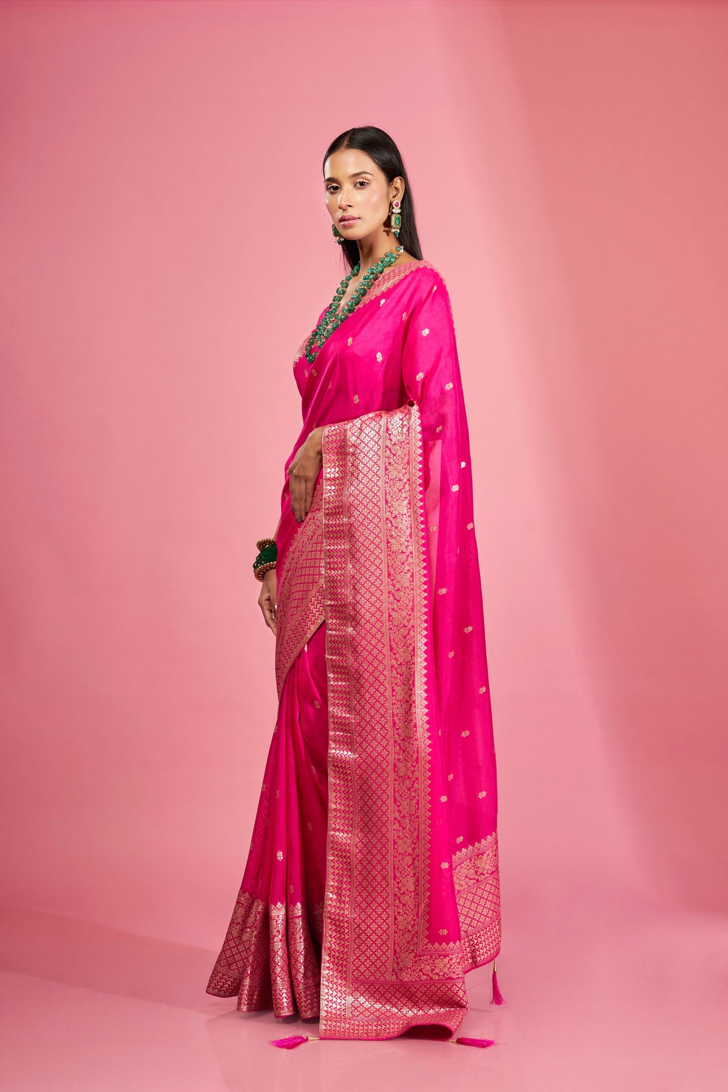 Regal Weave Shimmer Organza Saree