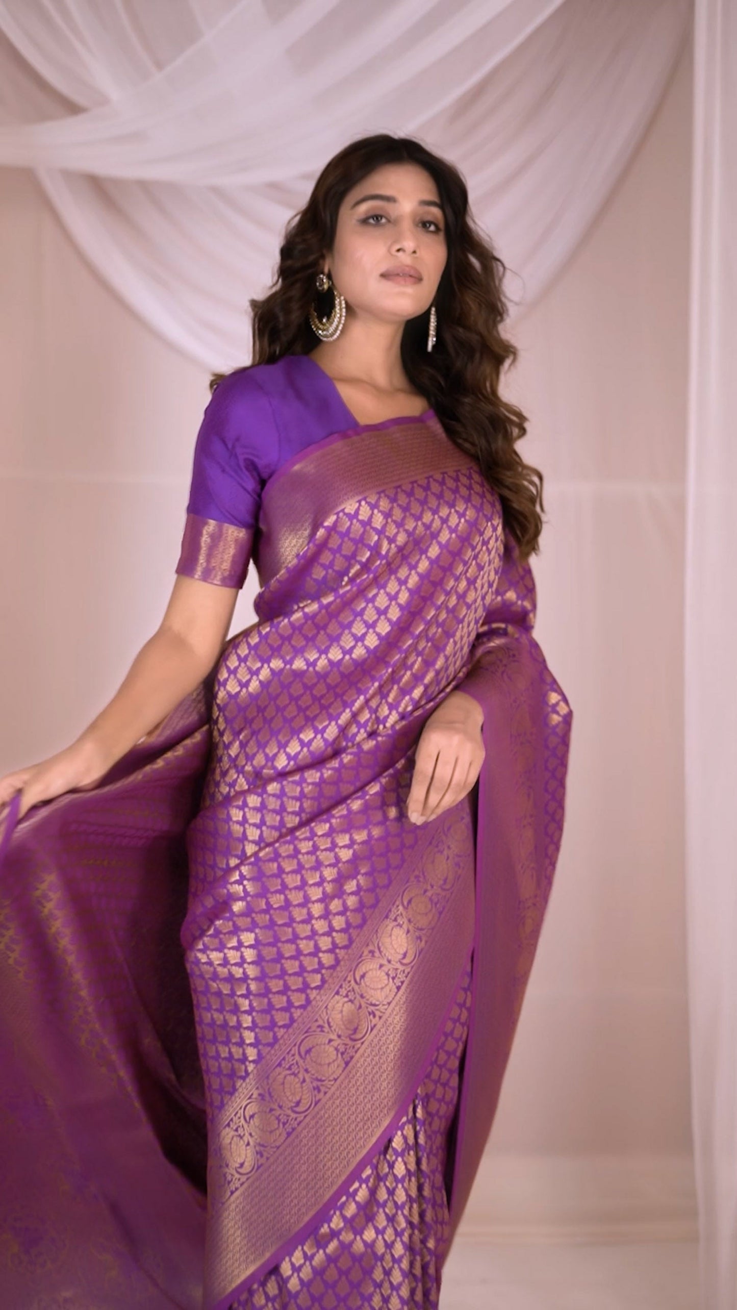 Royal Plum Kanjivaram Silk Saree